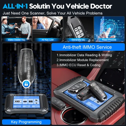 Программатор автомобильных ключей XTOOL X100 PAD3 Pro, инструмент программирования ключей IMMO Elite, иммобилайзер для автоматической диагностики всех потерянных ключей с KC501