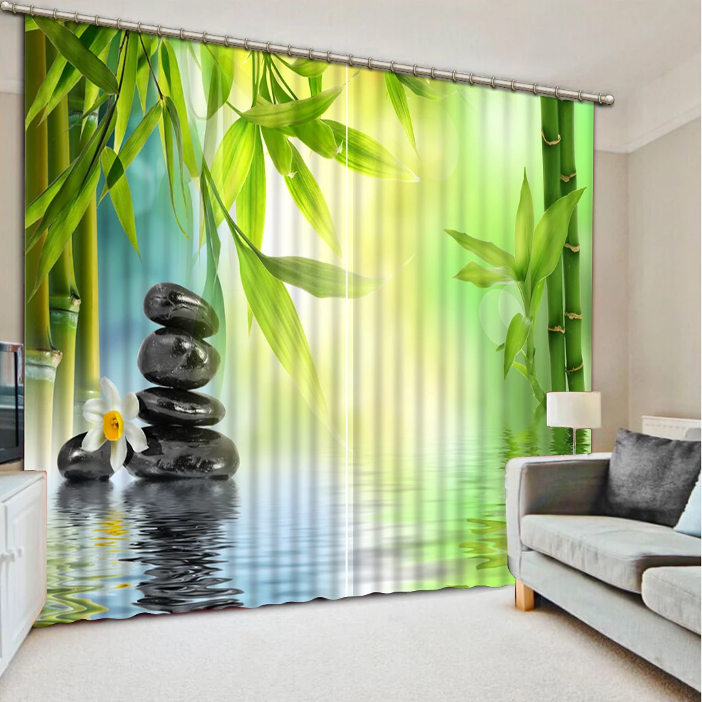 

Landscape Bedroom Living Room Curtains Cortinas Para Salon 2 Piezas Beautiful Photo Fashion Curtain Home Decor Window