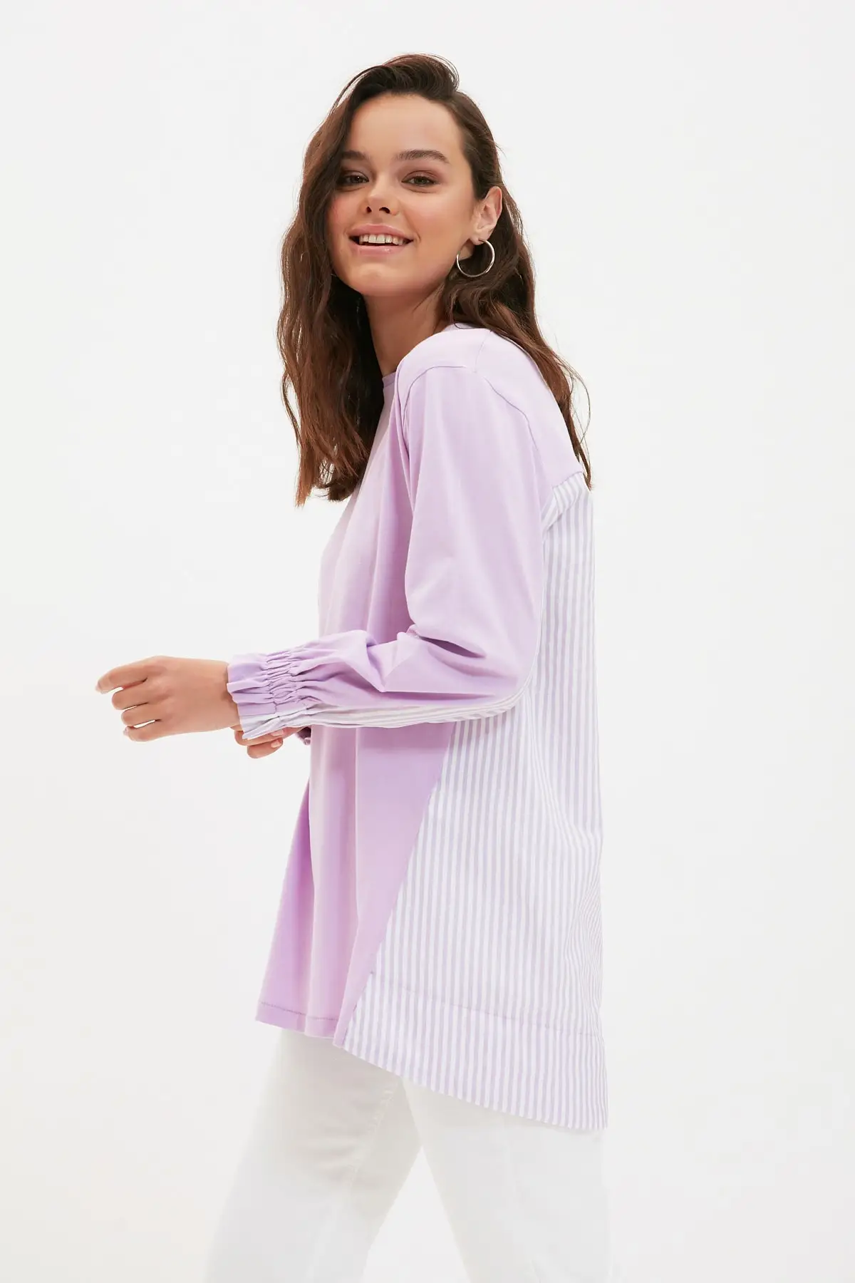 

Trendyol Bike Collar Woven Panelli Knitted Tunic TCTAW22UK0049