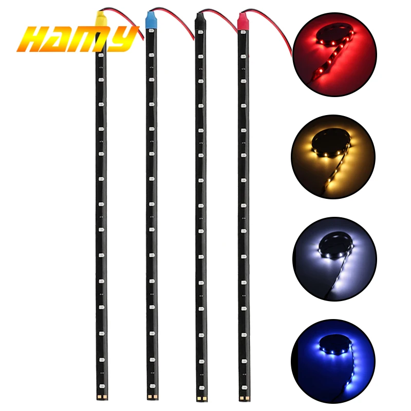 

1 PCS Car Ambient Decorative LED Strip Light Auto DRL Styling Flexible Atmosphere Lights 12V 15 SMD 30CM White Red Yellow Bule
