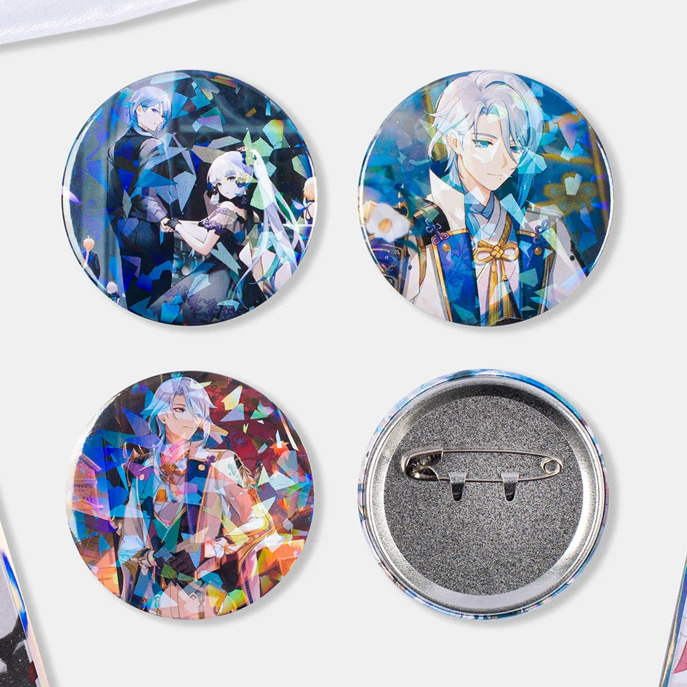 

Kamisato Ayato Anime Badge Genshin Impact Game Peripheral Round Brooch Ita Bag Ornament Cute Accesorios Kawaii Ornament Gift