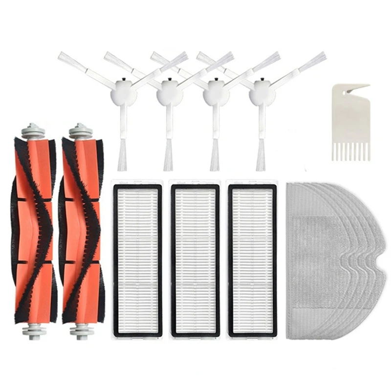 

Main Side Brush HEPA Filter Mopping Cloth For Xiaomi F9 1C / STYTJ01ZHM Sweeping Robot Vacuum Accessories(15 PCS)
