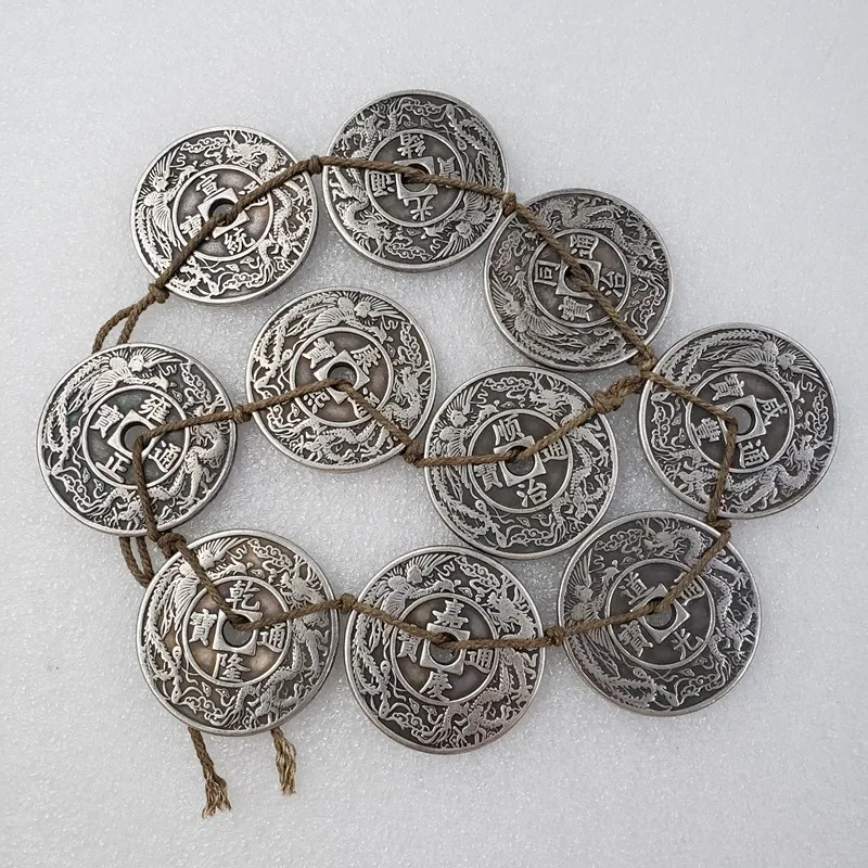 

Silver-plated antique copper coin diameter 43mm, thickness 3mm