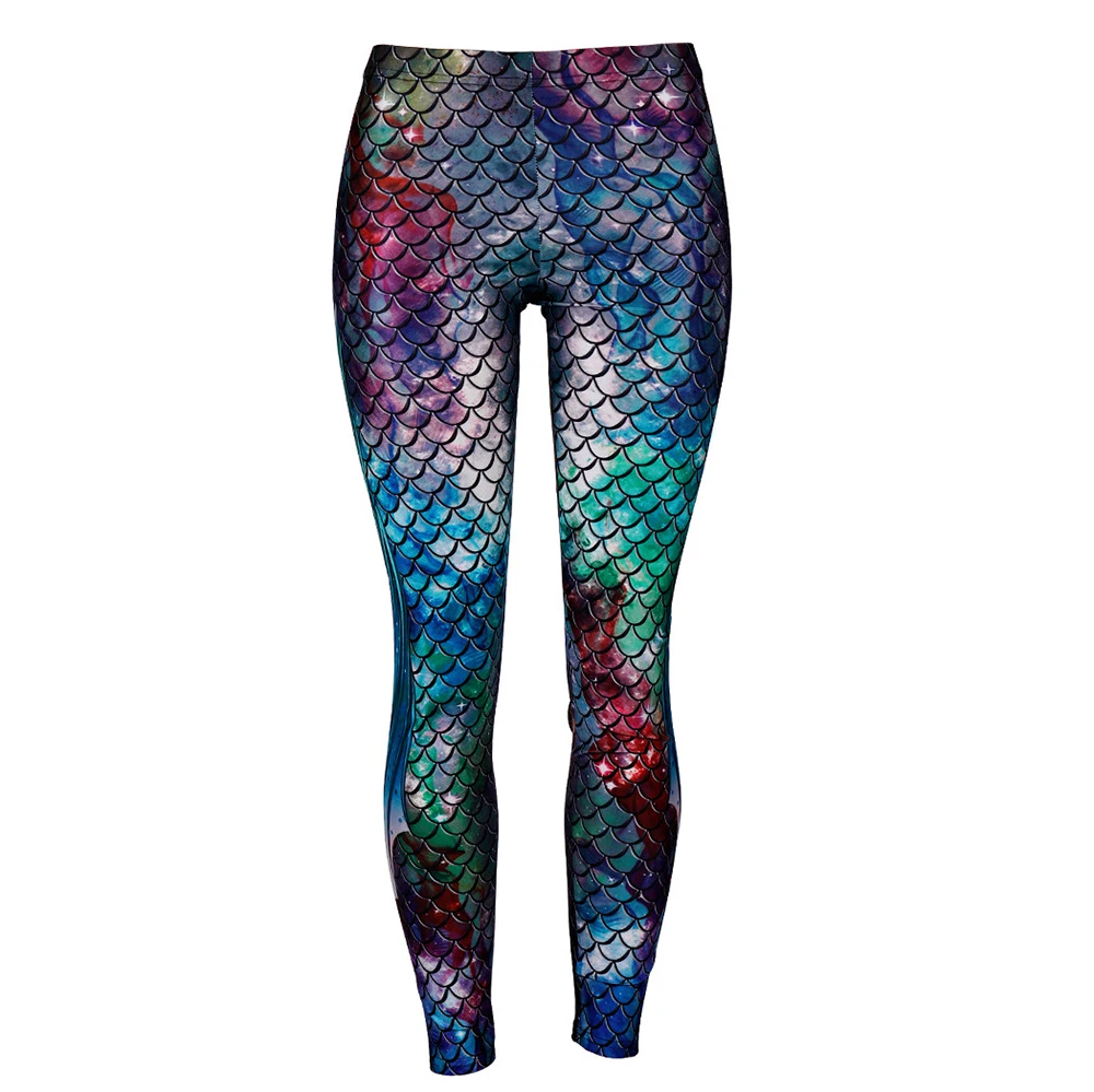 Женские весенние леггинсы для косплея с принтом русалки штаны женские 3D-принтом
