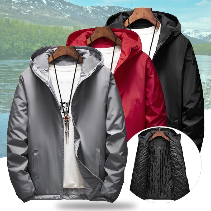

Men Camping Hiking Jacket Thicked Layer Sport Windbreaker Man Cycling Jacket Winter Fishing Running Sportswear Custom Logo