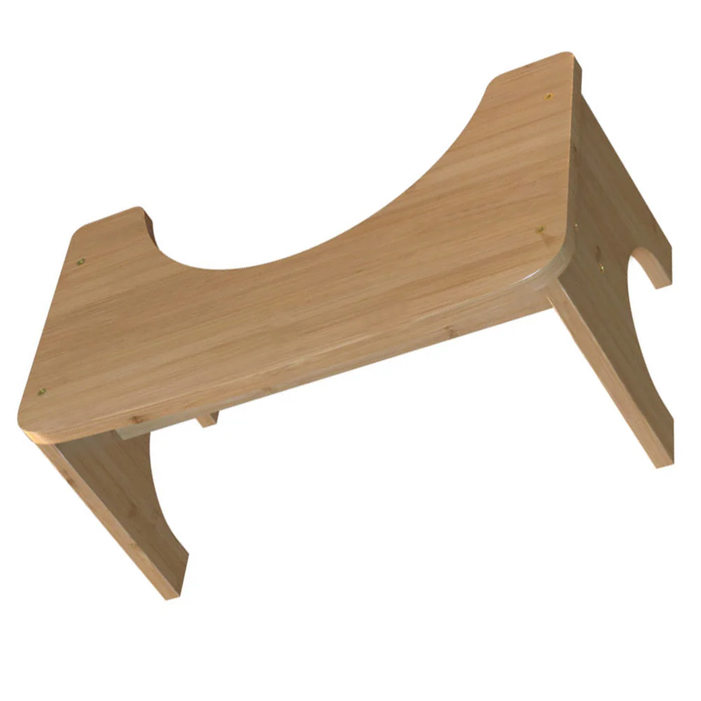 

1PC Bathroom Footstool Wooden Toilet Stool Household Children Step Stool