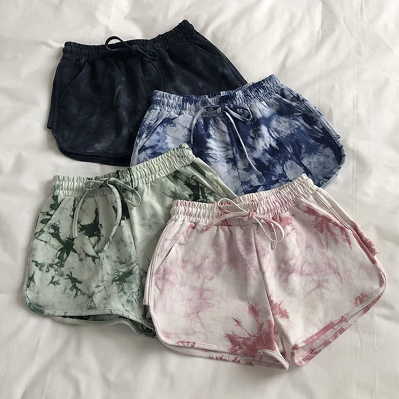 

Шорты женские с завязкой на талии, повседневные эластичные Широкие штаны с завышенной талией, в Корейском стиле, оптовая продажа, лето