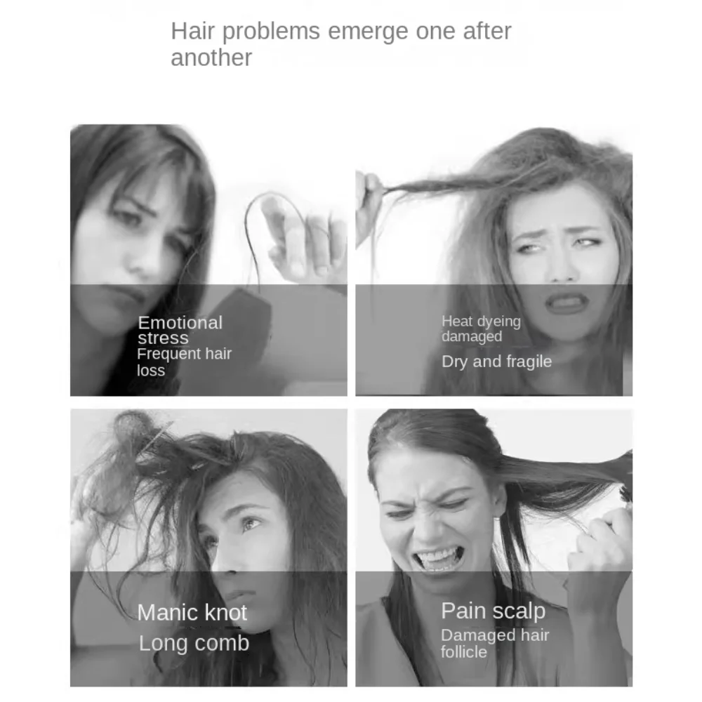 Портативная расческа в форме яйца антистатическая с воздушной подушкой мягкая