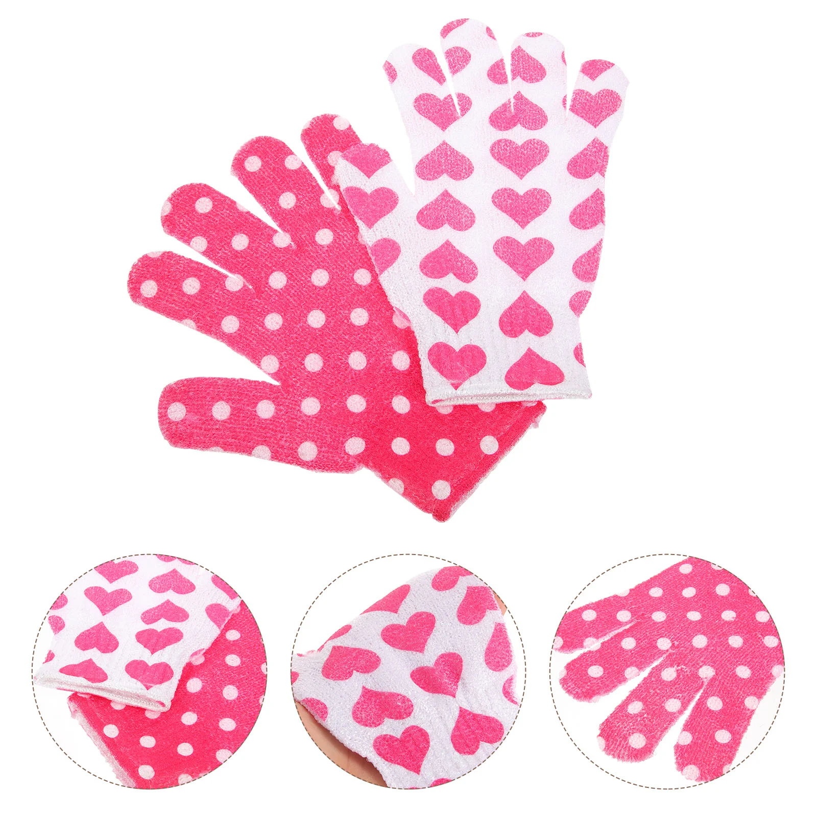 

10 Pcs Bath Gloves Scrubber Exfoliating Body Washing Mittens Bathing Printing Shower