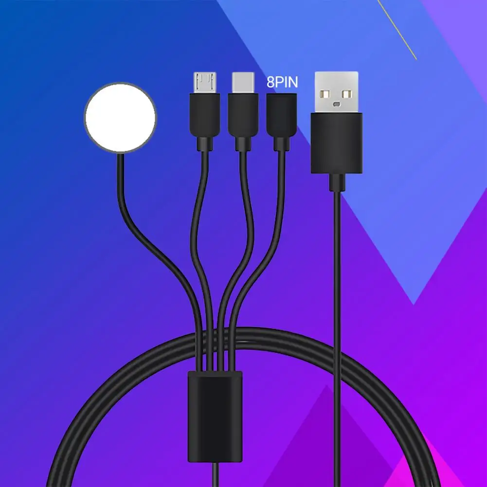 

4 In 1 Micro USB Type C TPE Charger Cable Multi Usb Port Multiple Usb Charging Cord Usbc Mobile Phone Wire For Samsung S10