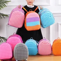 2022 new fidget real backpack school bag bubble sensory fidget bags van blue silicone big size backpack for kids