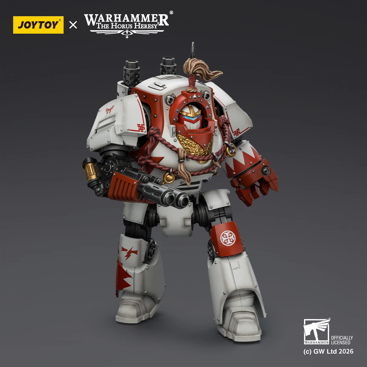 Фото Фигурка JOYTOY Warhammer 40K White Scars Contemptor Dreadnought с Melta Cannon и Gravis Power Fist, масштаб 1:18 №5