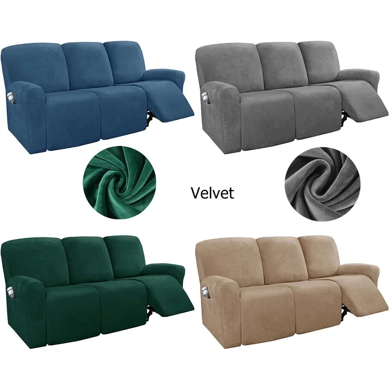 Бархатный Чехол для 1/2/3-местного дивана с откидывающейся спинкой эластичный