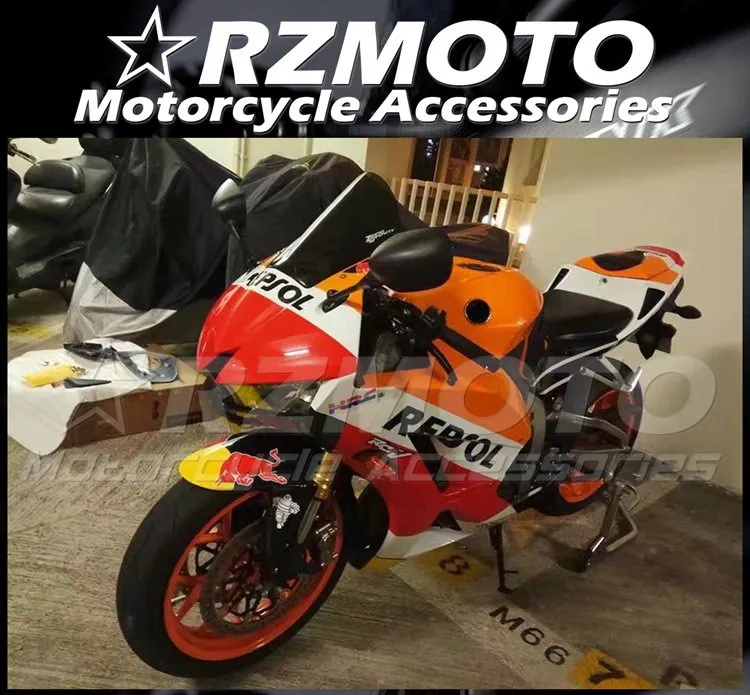 

Новый комплект обтекателей ABS, подходит для HONDA CBR600RR F5 2013 2014 2015 2016 2017 13 14 15 16 17 18, комплект кузова Repsol