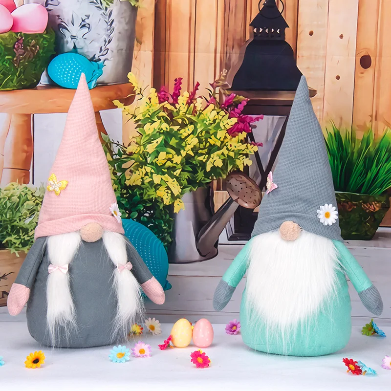 

2023 New Easter Decoration Party Faceless Doll Rabbit Ornaments Scene Layout Props Wholesale
