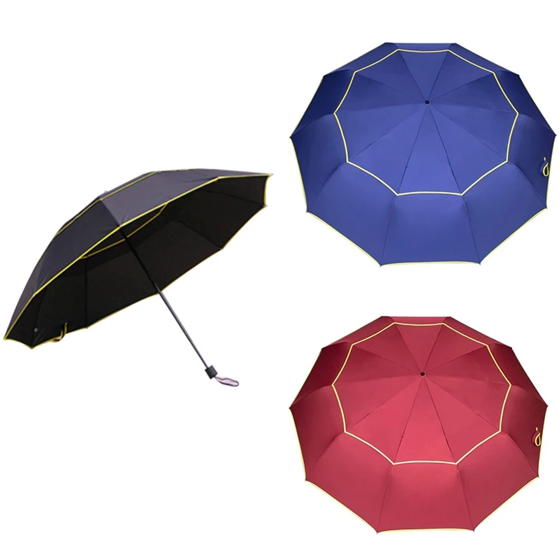 

Four Fold Umbrella Manual Sun Umbrella Double Sunscreen Sun Umbrella Sunscreen Ultraviolet Umbrella