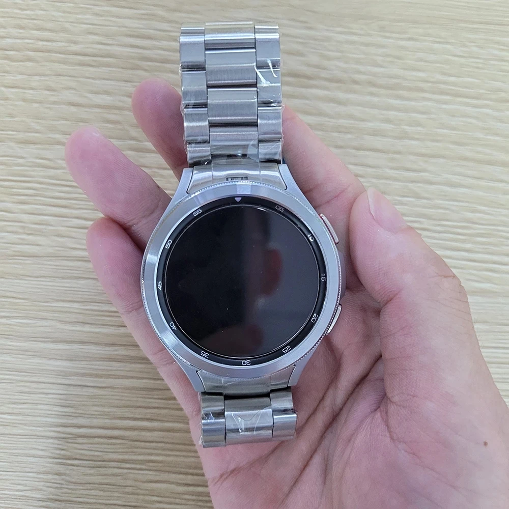 Curved end Stainless Steel No Gap Metal Band For Samsung Galaxy Watch 4 Classic 46mm 42mm/44mm 40mm Replacement Strap Bracelet