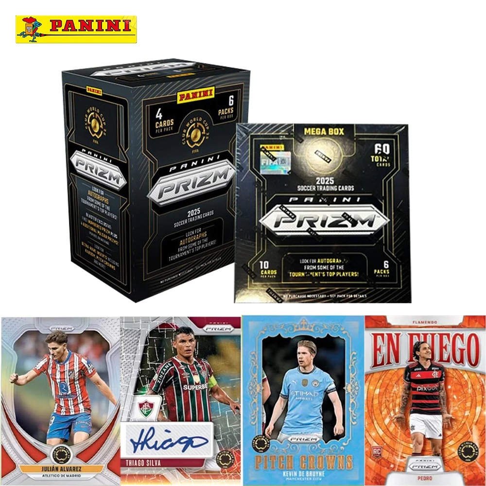 Фото Официальный набор коллекционных карточек Panini FIFA Club World Cup Prizm 2025: Mega Box и Blaster Box, карточки футбольных звезд, подарок для фанатов №2