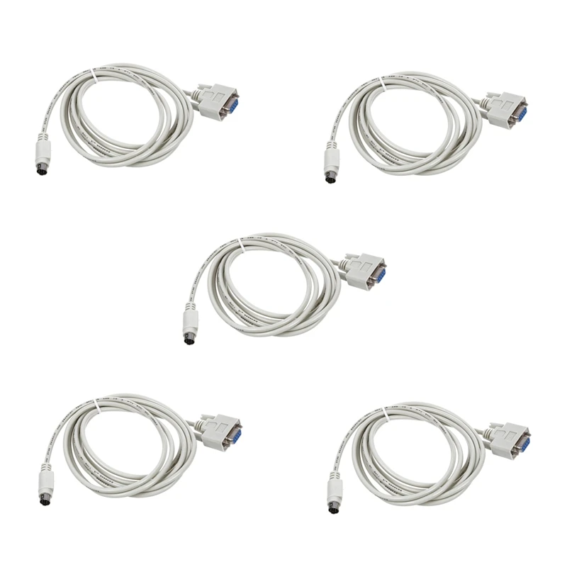 

Hot TTKK 5X DB9P To 8P Mini Din RS232 Download Cable White 8.2 Ft For PLC DVP-EH