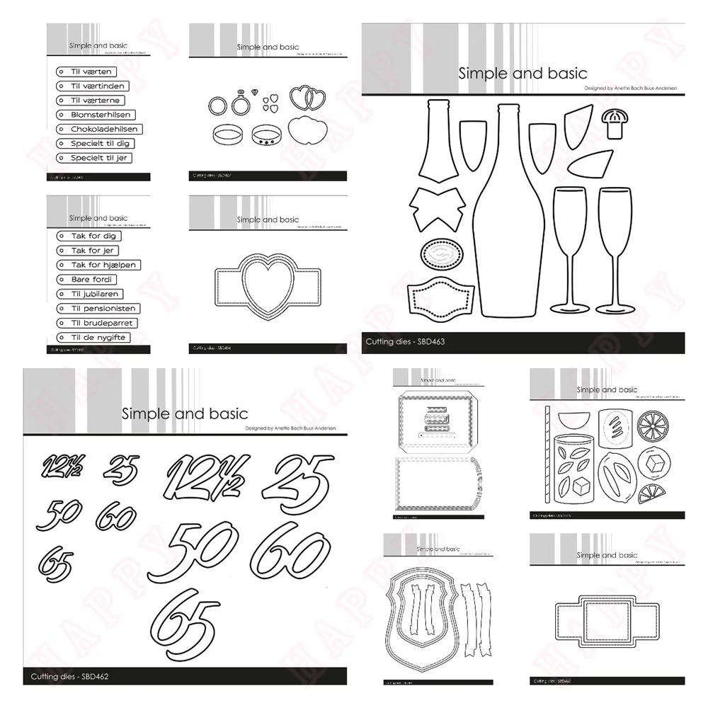 Металлические Вырубные штампы в виде бутылки шампанского на годовщину украшения