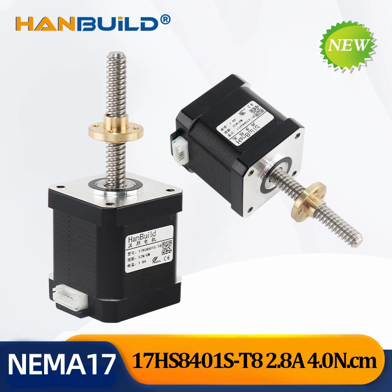 Винтовой двигатель nema17 17HS8401S-T8 Винт L310 мм Бесплатная доставка свинцовая винтовая