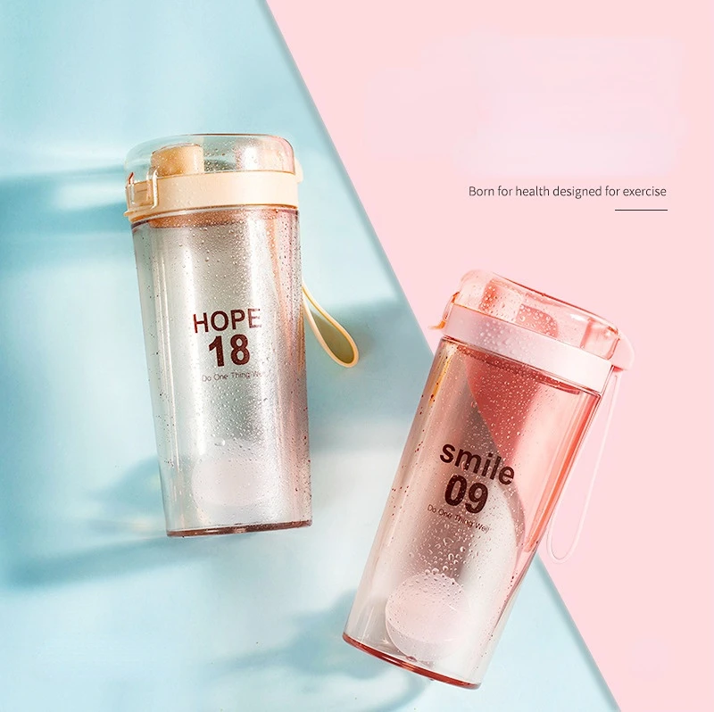 400ml Water Bottles Gym Shaker Cocktail Protein Cup Portable Blender Bodybuilding Drinking Container Mixing Sport Whey Tumbler