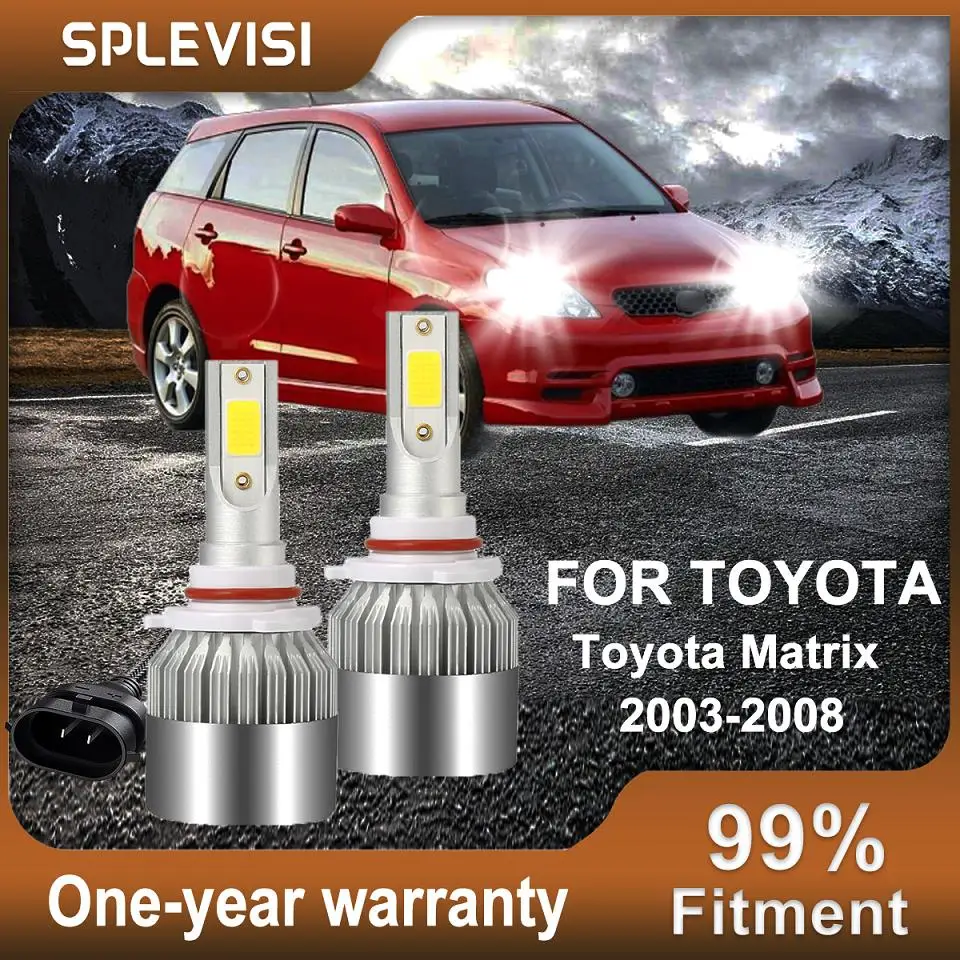 2X лампы для фар головного света ближний свет 6000K белый комплект замены Toyota Matrix