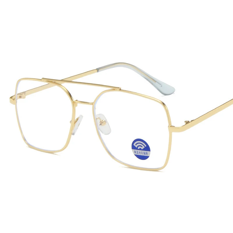 

Vintage Gold Metal Frame Eyeglasses Mens Womens Anti blue light glasses Retro Square Optical Eyewear Nerd Clear Lens Glasses