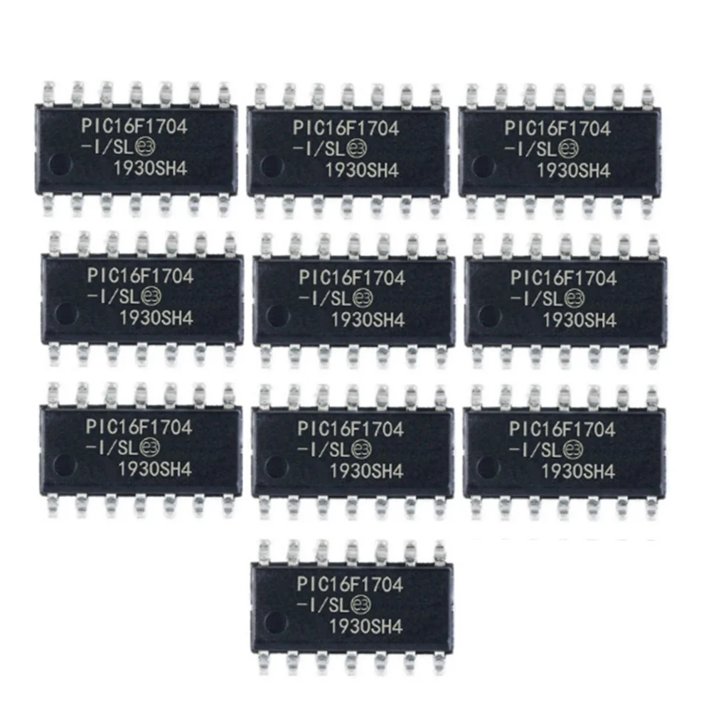 

10Pcs/Lot PIC16F1704 PIC16F1704-I/SL SOP14 8-Bit Microcontroller Chip for Hashboard Repair Parts Chip