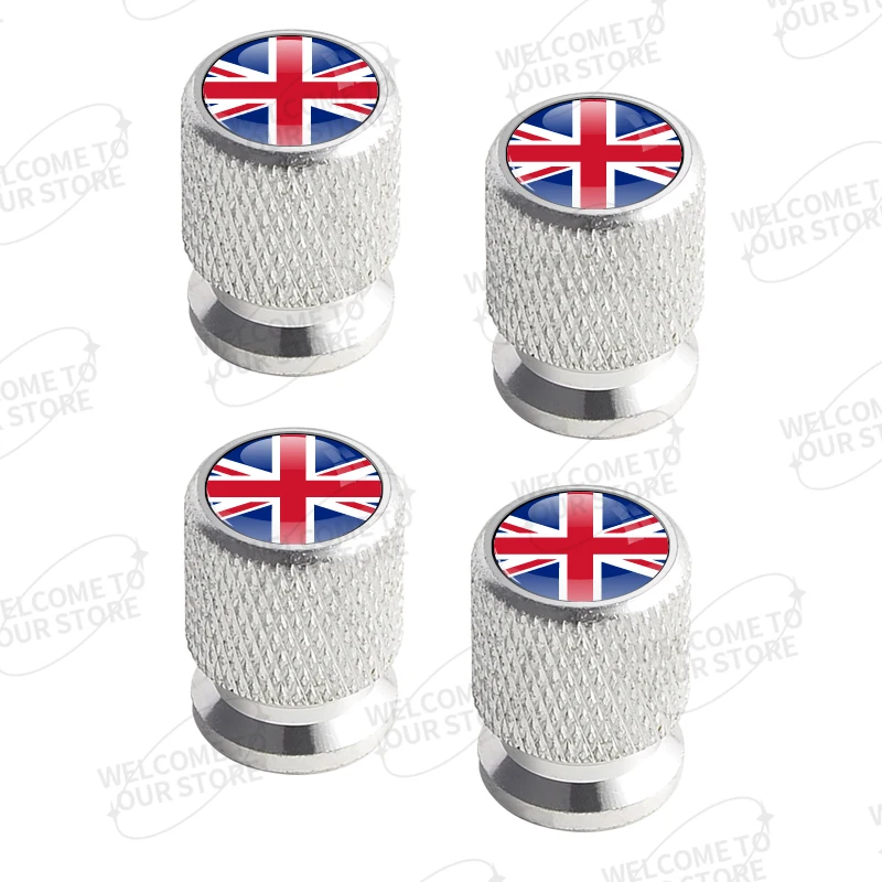 

Алюминий для Union Jack Flag Logo Mini Cooper Jaguar Land Rover Vauxhall Lotus 4 шт. Автомобильный декор Колпачки клапанов шин Крышка штока