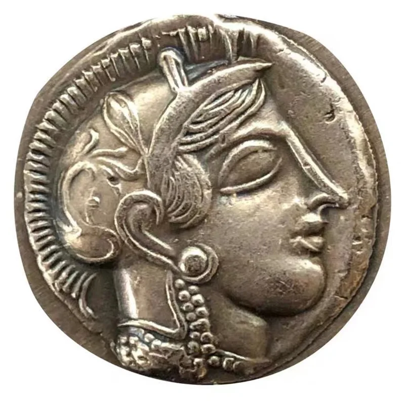 Greek goddess of wisdom Athena owl Aquarius constellation coins ancient coins play craft collection