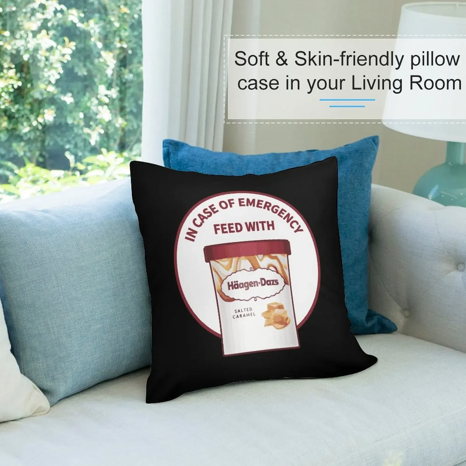 В футляре аварийного питания с подушкой Haagen-Dazs Декоративная подушка для дивана