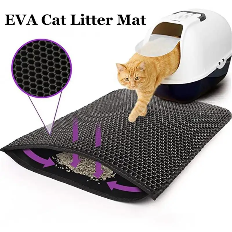 

Clean Mat Litter Cats Pet Mat Non-slip Pad Box Double Waterproof Pad Layer Mats Bed Cat Cat Litter Sand Products Washable
