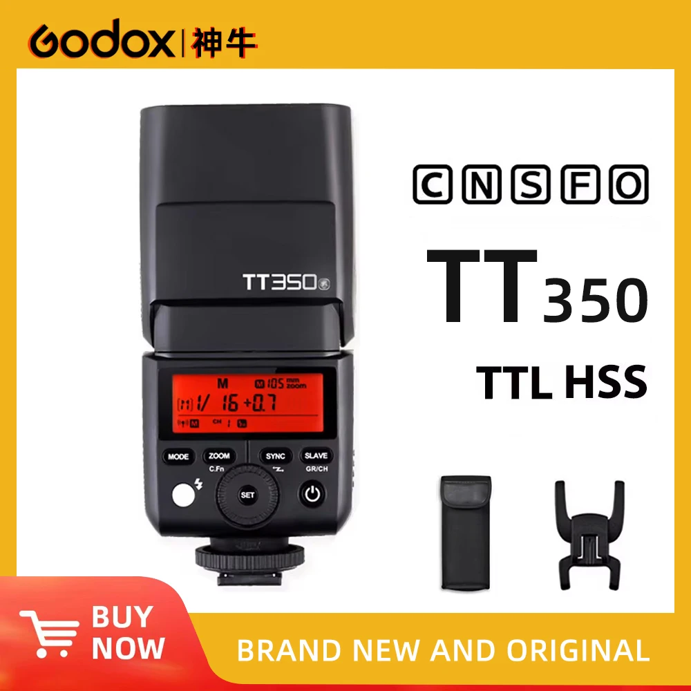 Вспышка для камеры Godox TT350 TTL 1/8000s высокоскоростная 2 4G Беспроводная система X Speedlite