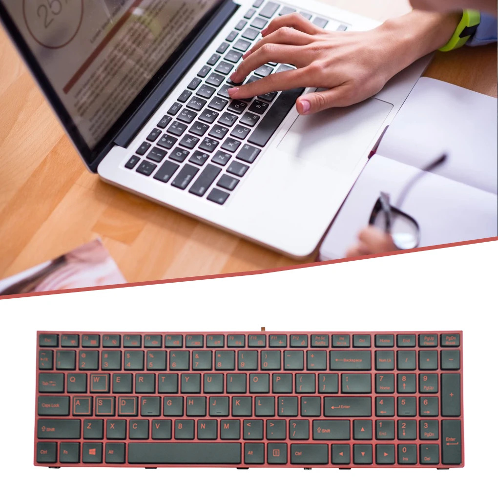 

Laptop Keyboard with Backlight Gaming Universal Keypad Input Equipment Keys Board Notebook Keyboards Replacement for Z7 US