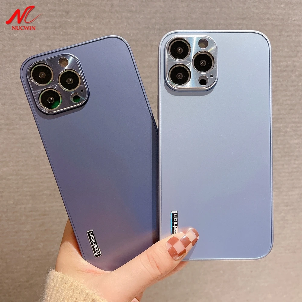 

Luxury Aluminum Camera Protection Case for iPhone 11 12 13 Pro Max iPhone Xr X Xs Max 7 8 Plus Acrylic Slim Mat Hard Back Cover