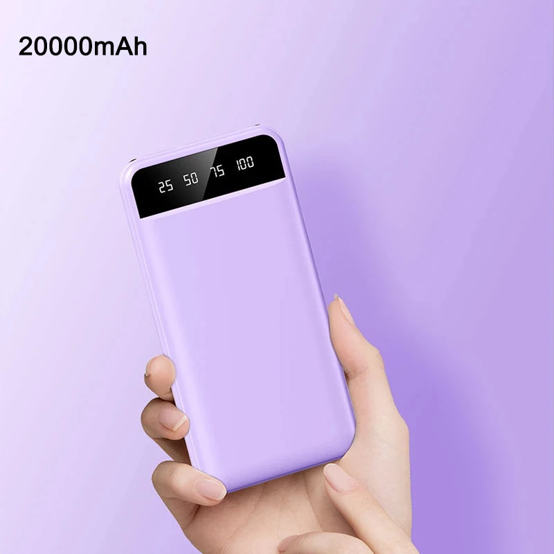 

Power Bank Portable External Battery Charger 20000mAh Powerbank Dual USB Output LED Digital Display Poverbank For Mobile Phones
