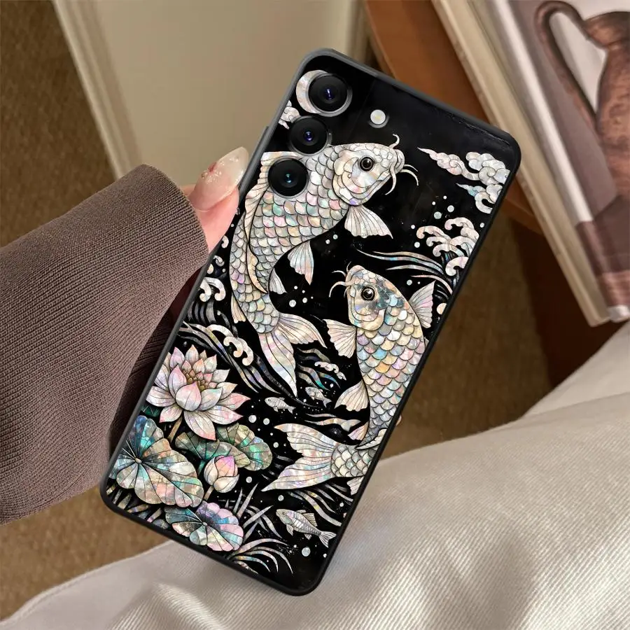 Фото Чехол для телефона Samsung Galaxy A05 A23 A06 A73 A37 A51 A25 A16 A57 A15 A17 A12 A41 A53 A52 A36 A50 A13 A70 Lucky Fish №2