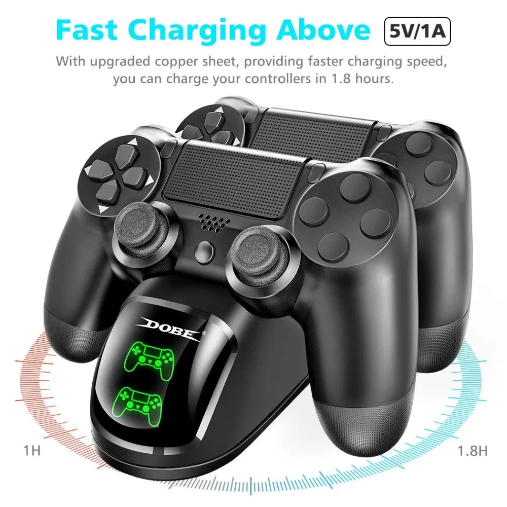 

Dual USB Handle Fast Charging Dock Station Stand Charger for PS4/PS4 Slim/PS4 Pro Game Controller Gamepad Joystick Dock Mount