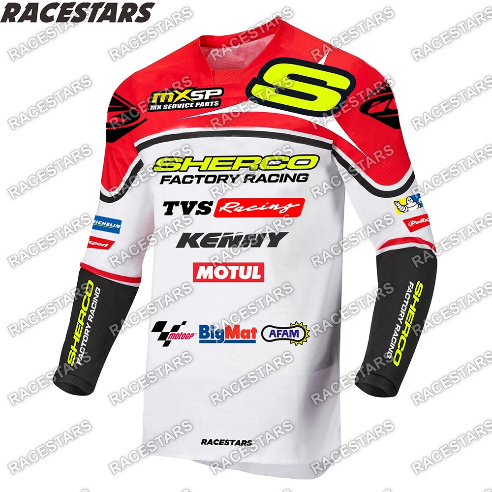 

SHERCO Motorcycle Men's Downhill Mountain Jersey Motocross Enduro Racing MTB Shirts Offroad DH Dirt Bike Maillot Ciclismo Hombre