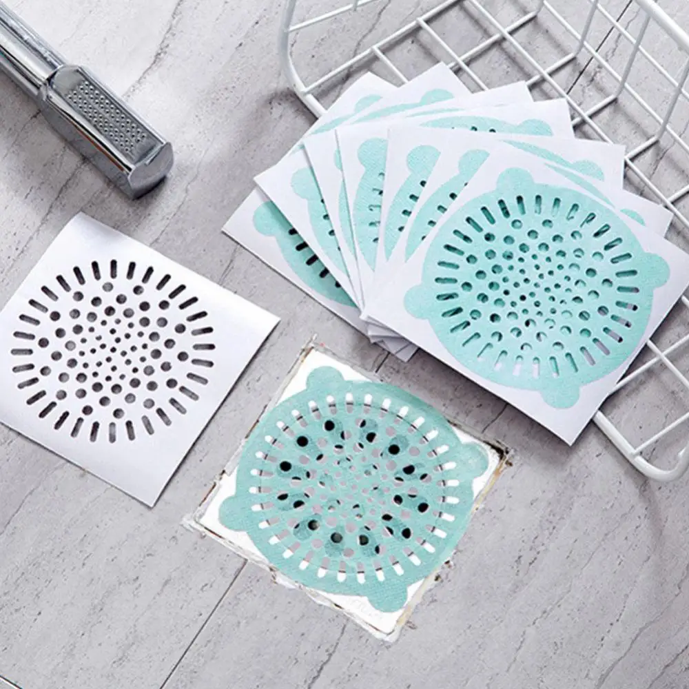 

Creative Adhesive Hair Catcher Bath Stopper Portable Waste Sink Filter Fabric Waste Strainer Mesh Kitchen Bathroom Accessories