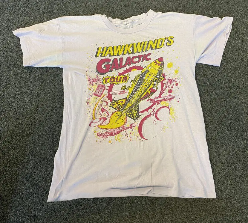 Футболка Hawkwind Galactic Tour для фанатов из хлопка