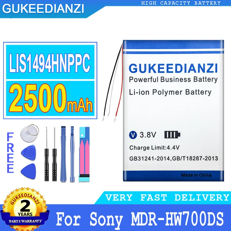 

2500mah GUKEEDIANZI Replacement Battery LIS1494HNPPC for Sony MP3 NWZ-F800 F805 F806 NWZ-A15 LIS1494 MDR-HW700DS