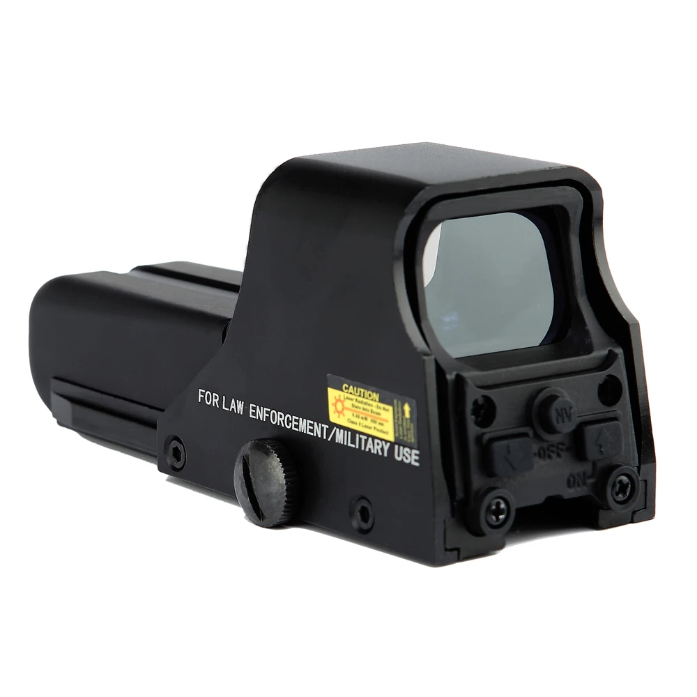 

Tactical Hunting Rifle Scope 1x Holographic Red Dot Sight 552 Black Brigthness Adjustable Picatinny Rail Mount.