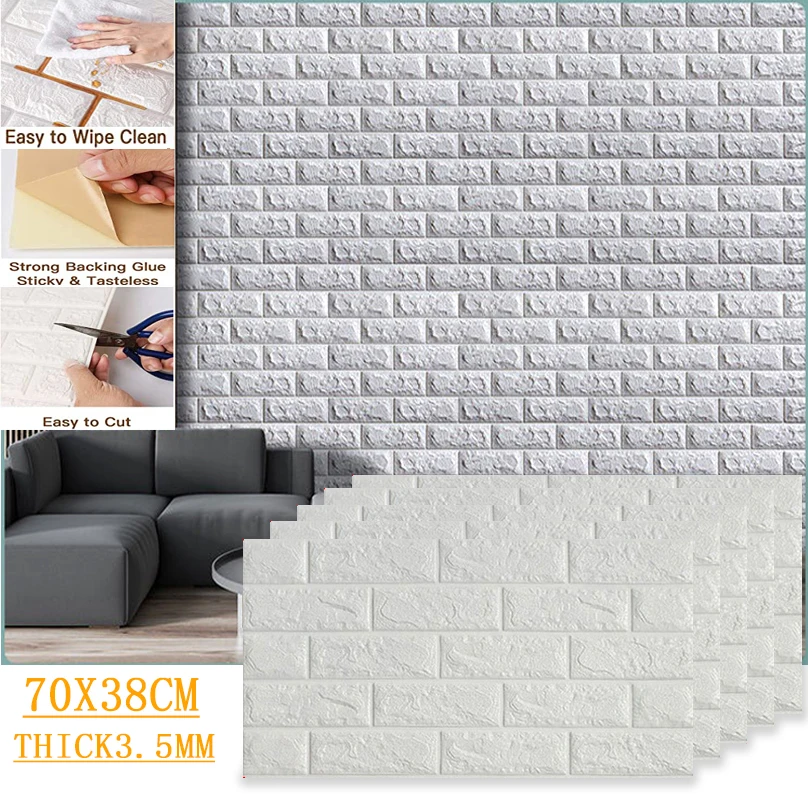 

70X38CM3D Simulation Waterproof Wall Stickers DIY Wall Stickers Decoration Bedroom Children's Room Anti-Collision Wall Stickers