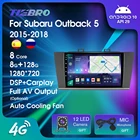 Автомобильный радиоприемник 2DIN Android 10 для Subaru Outback 5 2015-2018, Автомобильный приемник 8 ГБ + 128 ГБ, GPS-навигация, автомобильный мультимедийный плеер для авто на Android