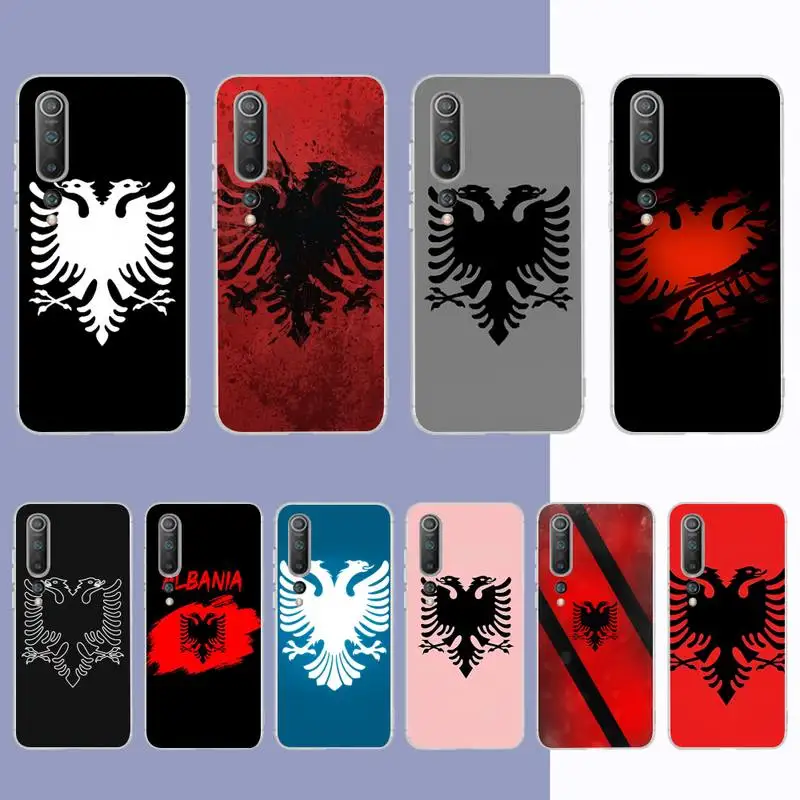 

YNDFCNB Albania Flag Eagle Phone Case for Samsung S21 A10 for Redmi Note 7 9 for Huawei P30Pro Honor 8X 10i cover