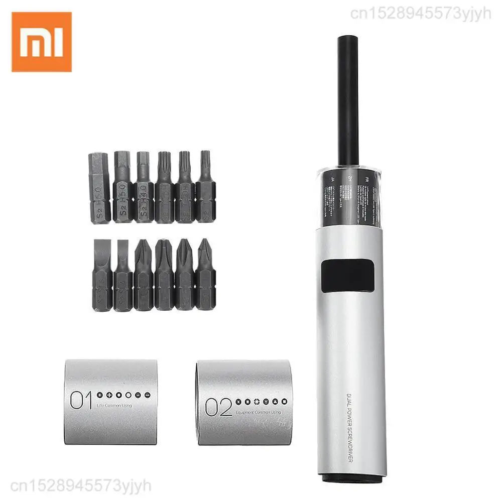

Xiaomi Wowstick 12 в 1 двойная мощность литиевая электрическая отвертка 3 светодиодные лампы перезаряжаемый комплект отверток магнитная отвертка