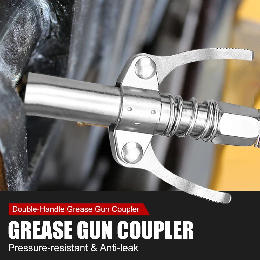

Grease Gun Coupler 10000PSI High Pressure Grease Tip Leakproof Quick Release Lock Lubricant Tip for Manual Electric Pneumatic