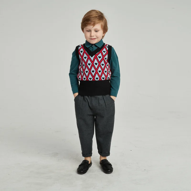Children Clothing Set Vest+Shirt+Pants 3pcs Clothes Set for Kids Boy 1-36M Long Sleeve Spring Autumn Casual Boys Clothes Outfit